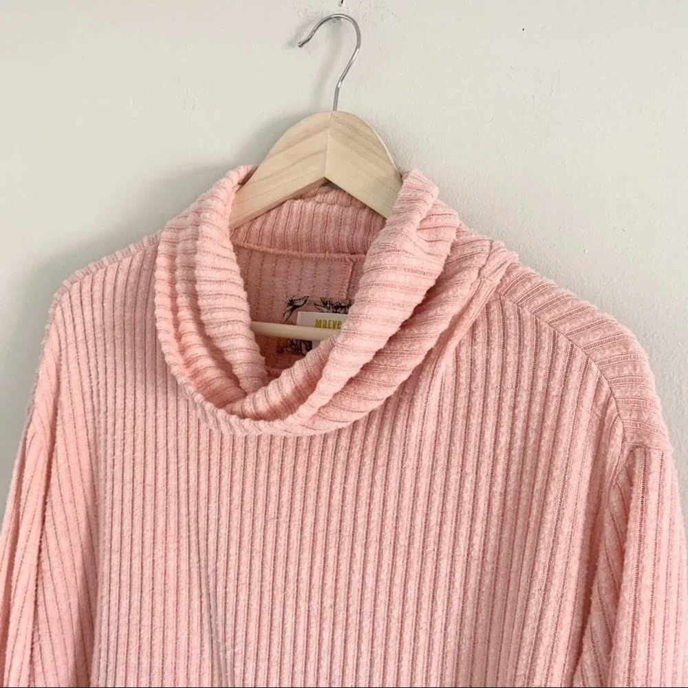 ANTHROPOLOGIE Maeve Pink Cowl Neck Sweater - Picture 3 of 7